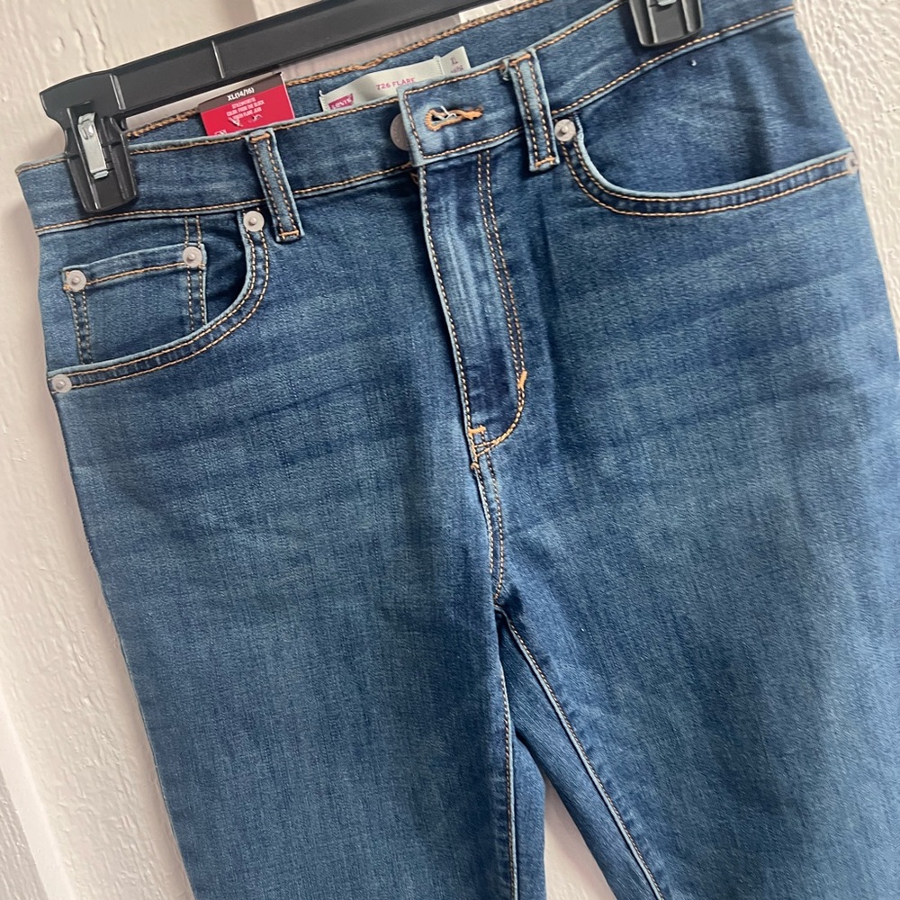 Levi's Girls 726 High Rise Flare Jeans - Girls XL 14/16 - Picture 2 of 7